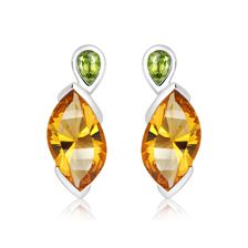 Citrine Silver Stud Earrings - CE0023GC