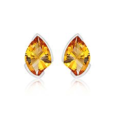 Citrine Silver Stud Earrings - CE0024GC