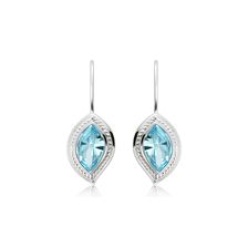 Blue Topaz Silver Hook Earrings - CE2611BT