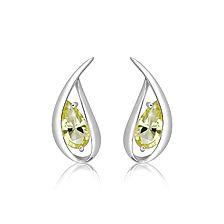 Lemon Citrine Silver Stud Earrings - CE2771GG