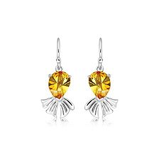 Citrine Silver Hook Earrings - CE4981GC