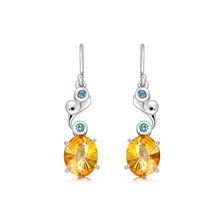 Citrine Silver Limited Hook Earrings - CE0671GC