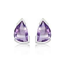 Amethyst Silver Stud Earrings - CE0991AM