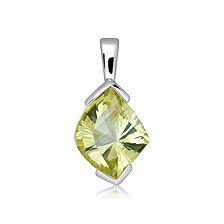 Lemon Citrine Silver Pendant - CP1031GG