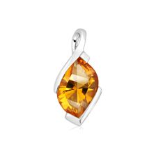 Citrine Silver Pendant - CP0021GC