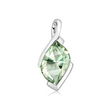 Green Prasiolite Silver Pendant - CP0021GP