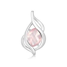 Rose Quartz Silver Pendant - CP4841RS