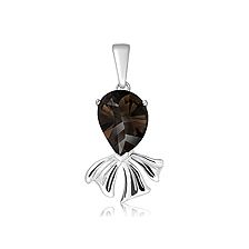 Smoky Quartz Silver Pendant - CP4981SM