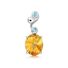 Citrine Silver Limited Pendant - CP0671GC