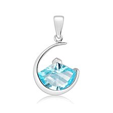 Blue Topaz Silver Pendant - CP6891BT