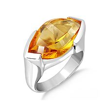 Citrine Silver Ring - CR0021GC