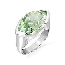 Green Prasiolite Silver Ring - CR0021GP