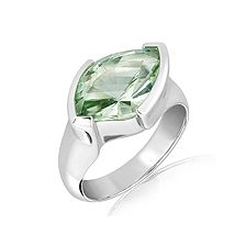 Green Prasiolite Silver Ring - CR0022GP