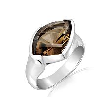 Smoky Quartz Silver Ring - CR0022SM