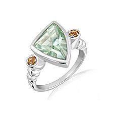 Green Prasiolite Silver Ring - CR2271GP