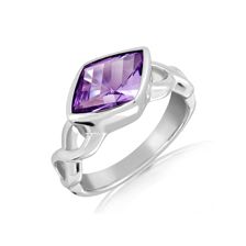 Amethyst Silver Ring - CR2331AM