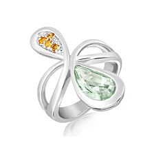 Green Prasiolite Silver Ring - CR3741GP