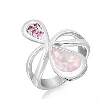 Rose Quartz Silver Ring - CR3741RS