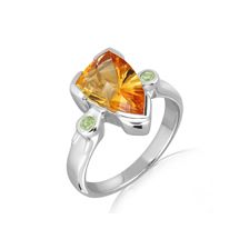 Citrine Silver Ring - CR0411GC