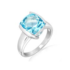 Blue Topaz Silver Ring - CR4722BT