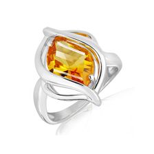 Citrine Silver Ring - CR4841GC