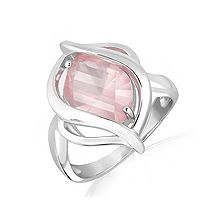 Rose Quartz Silver Ring - CR4841RS
