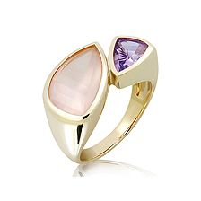 Rose Quartz 9K Yellow Gold Limited Ring - GCR5141RS