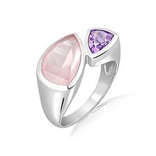 Rose Quartz Silver Ring - CR5141RS