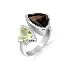 Smoky Quartz Silver Ring - CR0522SM