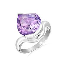 Amethyst Silver Ring - CR5481AM