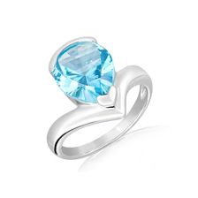 Blue Topaz Silver Ring - CR5501BT