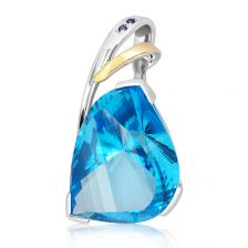 Swiss Blue Topaz One Of A Kind Silver Pendant - ON1545SW