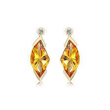 Golden Citrine 9K Yellow Gold Limited Stud Earrings - GPE0662GC