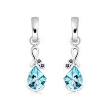 Blue Topaz Silver Cleo Earrings - PE0706BT