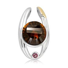 Cognac Quartz Silver Limited Pendant - PP1220CG