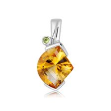 Citrine Silver Pendant - PP2116GC