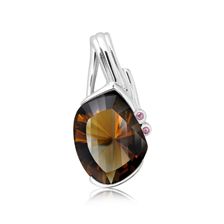 Cognac Quartz Silver Pendant - PP2142CG