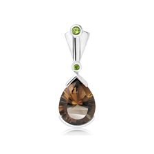 Smoky Quartz Silver Pendant - PP2517SM