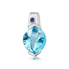 Blue Topaz Silver Pendant - PP2569BT