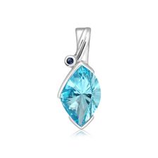 Blue Topaz Silver Pendant - PP2590BT