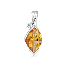 Citrine Silver Pendant - PP2590GC