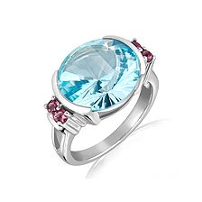 Blue Topaz Silver Ring - PR2094BT