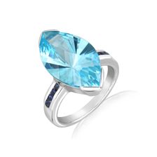 Blue Topaz Silver Ring - PR2105BT