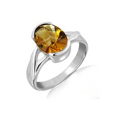 Cognac Quartz Silver Ring - PR2138CG