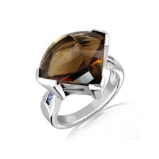 Cognac Quartz Silver Ring - PR2241CG