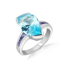 Blue Topaz Silver Ring - PR2603BT