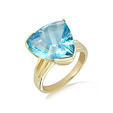 Blue Topaz 9K Yellow Gold Limited Ring - GTR0384BT